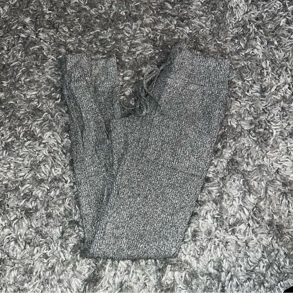 aerie grey waffle print joggers size xs